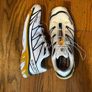 Salomon xt-6 white/gold US size 12/UK 11